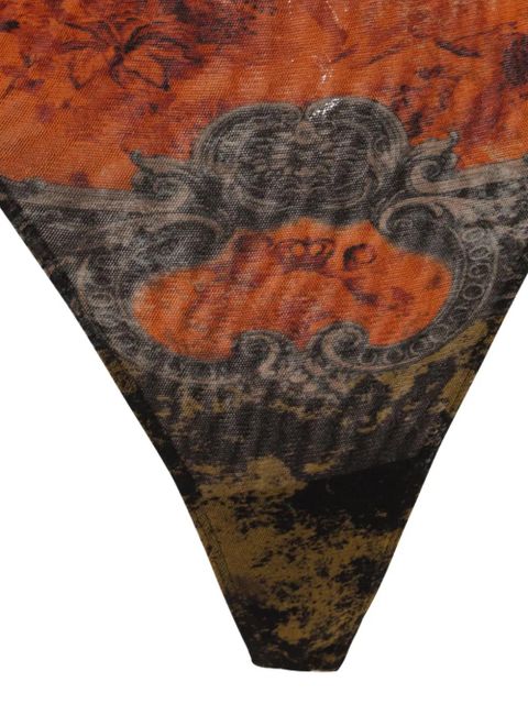 Jean Paul Gaultier graphic-print bodysuit - Black