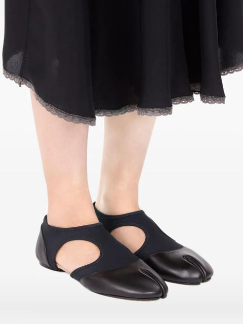 Maison Margiela leather ballet flats - Black