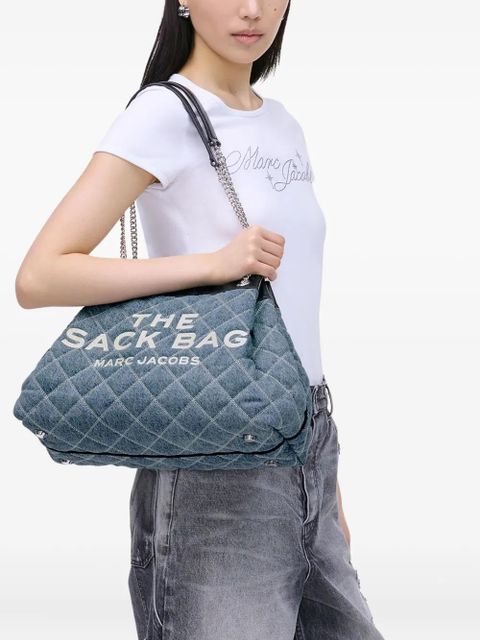 Marc Jacobs The Quilted Denim Large Chain Sack bag - Blue