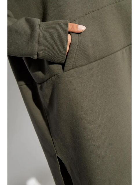 MM6 Maison Margiela logo-print hooded dress - Grey