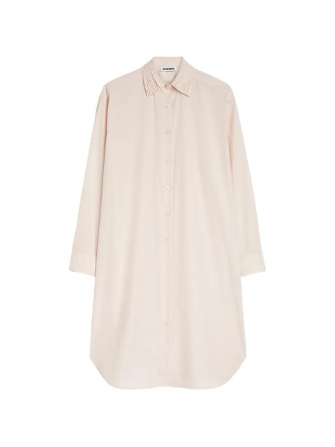 Jil Sander pleated lightweight midi shirt dress - Pink - zdjęcie produktu nr 1