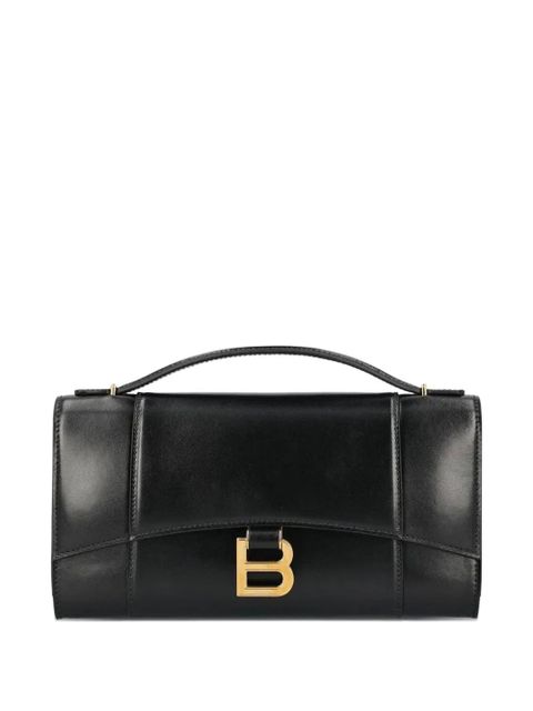 Balenciaga Hourglass leather handle pochette - Black - zdjęcie produktu nr 2