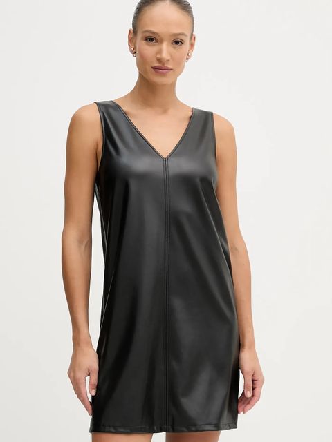 United Colors of Benetton sukienka kolor czarny mini rozkloszowana 4M3CDV0BY - zdjęcie produktu nr 1