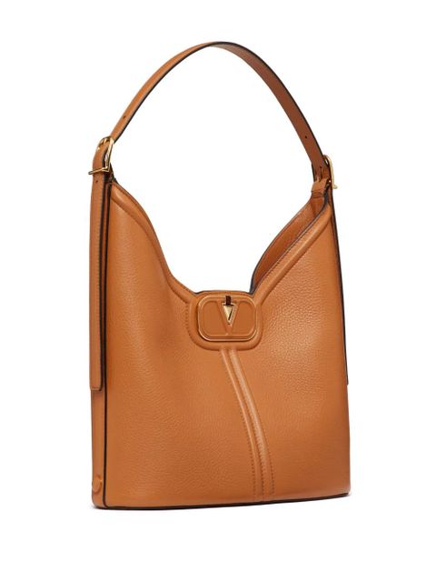 Valentino Garavani VLogo leather shoulder bag - Brown