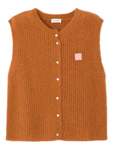 American Vintage East sleeveless button vest - Brown - zdjęcie produktu nr 1