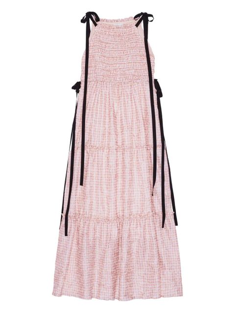 GANNI smocked tiered dress - Pink - zdjęcie produktu nr 1