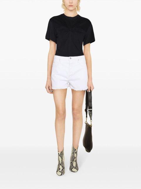 ISABEL MARANT Lesia frayed denim shorts - White - zdjęcie produktu nr 2
