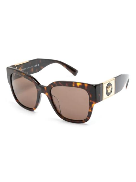 Versace Eyewear tortoiseshell-effect square-frame sunglasses - Brown - zdjęcie produktu nr 2