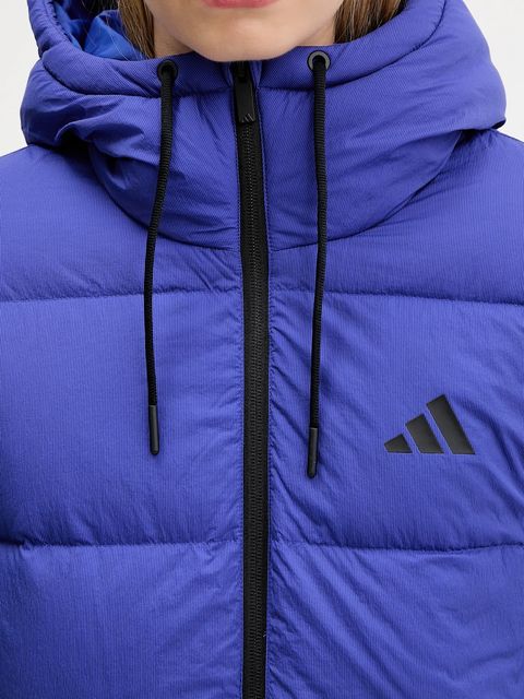 adidas kurtka puchowa Essentials Climawarm kolor fioletowy zimowa oversize JW9109