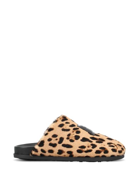 Givenchy leopard-print logo-appliqué mules - Neutrals - zdjęcie produktu nr 2