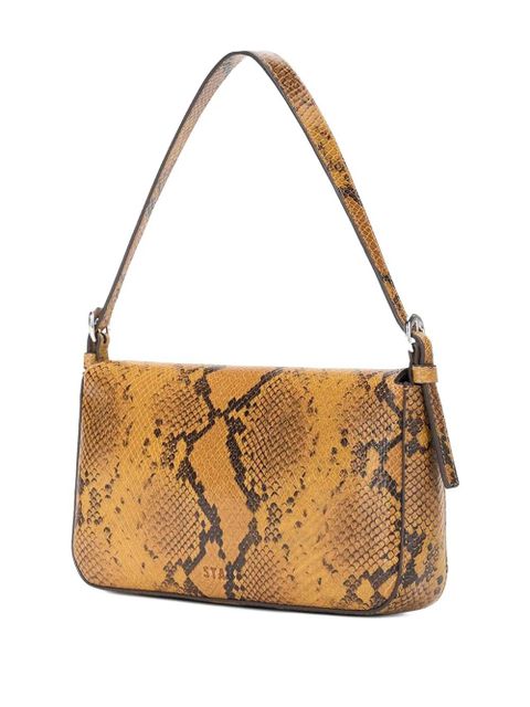 STAUD HARLOW snake-print shoulder bag - Orange