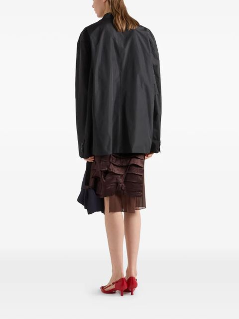 Prada faille patchwork midi skirt - Blue