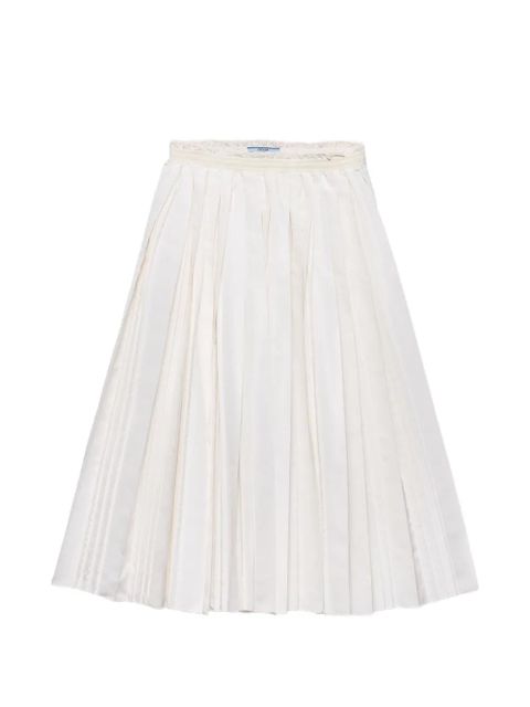 Prada silk faille pleated skirt - Neutrals - zdjęcie produktu nr 1