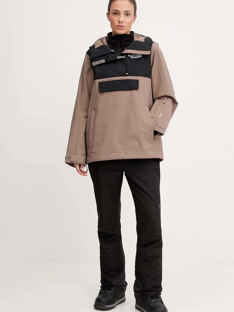 The North Face kurtka narciarska Driftview Anorak kolor brązowy NF0A82W1DHL1
