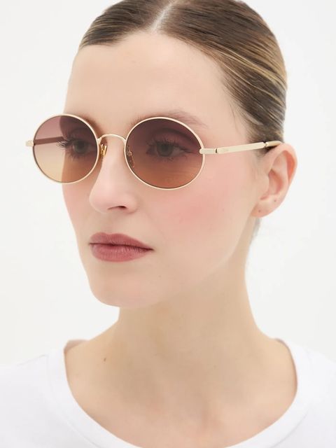 Chloé okulary przeciwsłoneczne damskie kolor złoty CH0326S