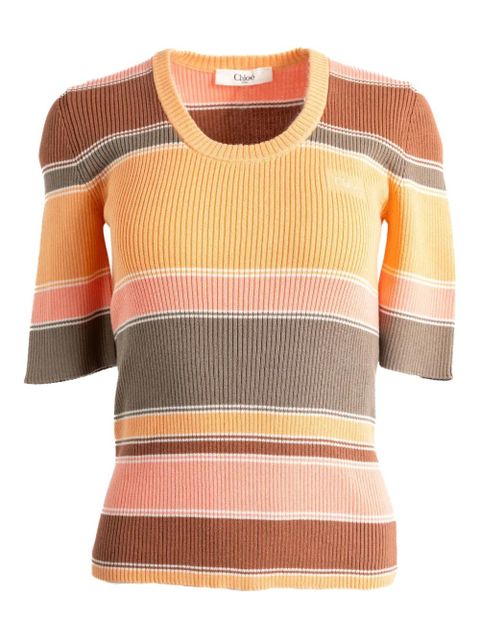 Chloé striped rib-knit top - Multicolour - zdjęcie produktu nr 1
