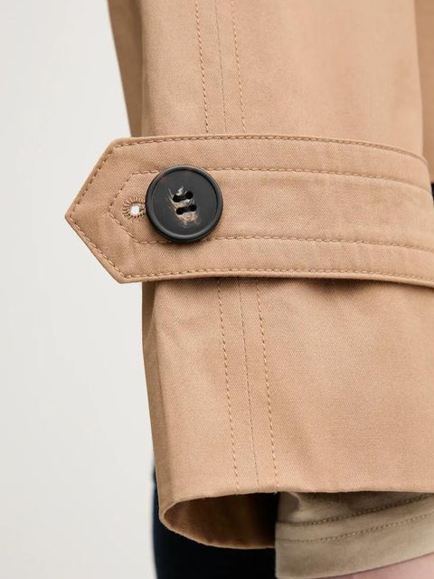 United Colors of Benetton kurtka bawełniana damski kolor brązowy przejściowy dwurzędowy 2RGCDW034