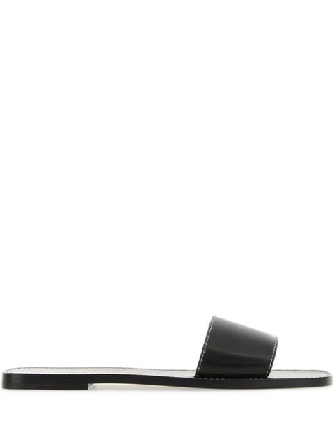 The Row Milla leather slides - Black - zdjęcie produktu nr 1