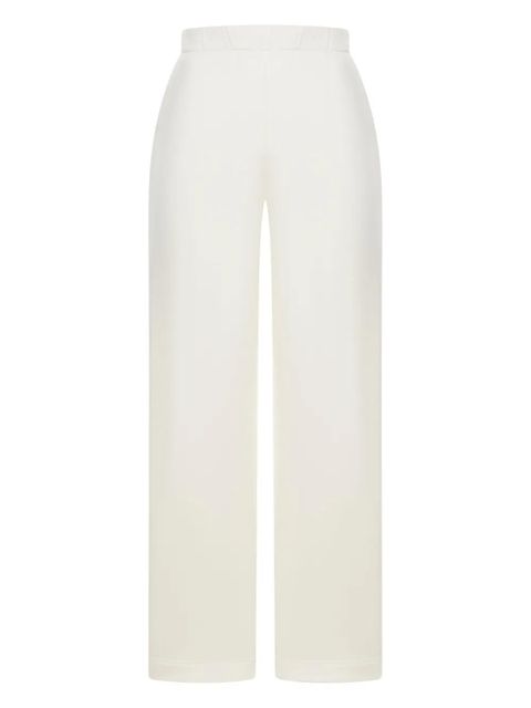 Max Mara elastic-waistband silk-cotton trousers - White - zdjęcie produktu nr 1