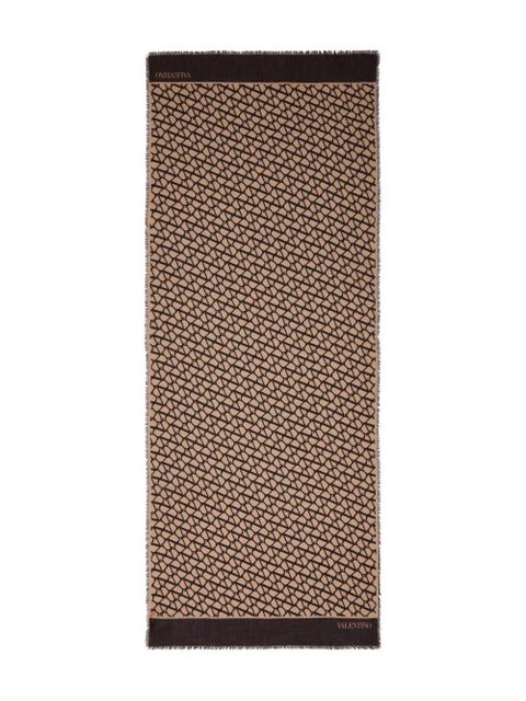 Valentino Garavani Toile Iconographe cashmere stole - Brown - zdjęcie produktu nr 1