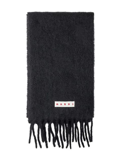 Marni fringed wool scarf - Black - zdjęcie produktu nr 1