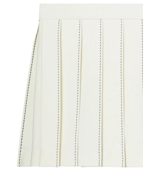 Tory Burch pleated mini skirt - White - zdjęcie produktu nr 2