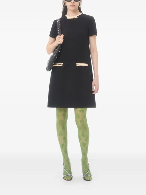 Valentino Garavani bow-embellished tweed dress - Black - zdjęcie produktu nr 2