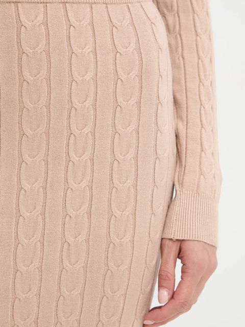 Answear.LAB sweter i spódnica damski kolor beżowy