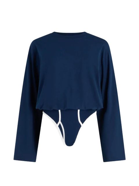 Jean Paul Gaultier long-sleeves bodysuit - Blue - zdjęcie produktu nr 1