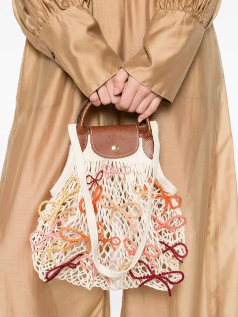 Longchamp Le Pliage bow-detailtote bag - White - zdjęcie produktu nr 2