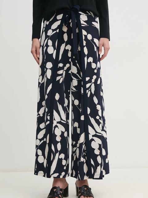 Joseph Ribkoff spodnie damskie kolor granatowy dzwony high waist 251252