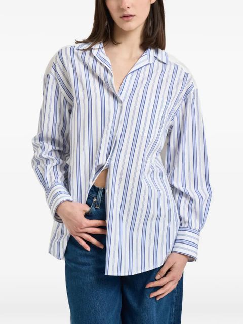 Weekend Max Mara striped button-down cotton shirt - Blue - zdjęcie produktu nr 1