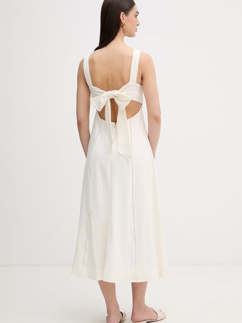 Dkny sukienka z dodatkiem lnu - zdjęcie produktu nr 2