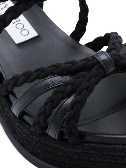 Jimmy Choo Nyra braided platform espadrilles - Black