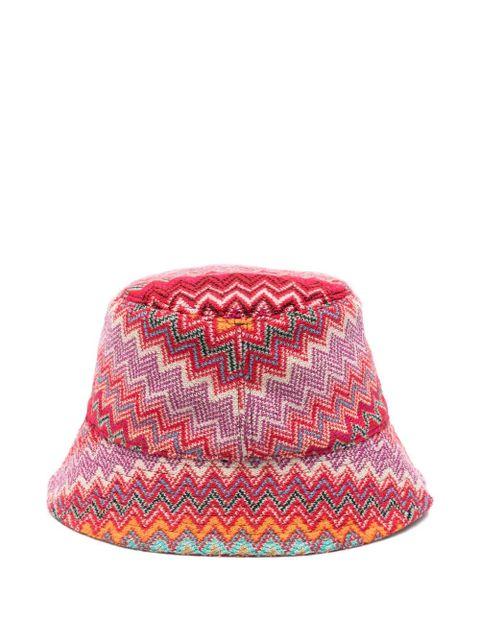 Missoni zigzag bucket hat - Red - zdjęcie produktu nr 2