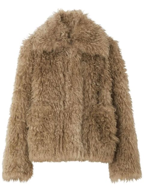 Burberry mohair-blend oversized jacket - Neutrals - zdjęcie produktu nr 1