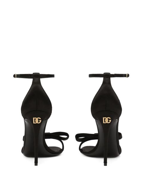 Dolce & Gabbana Keira 105mm satin sandals - Black