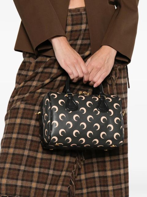 Marine Serre Moon Canvas Strike top handle tote bag - Black - zdjęcie produktu nr 2