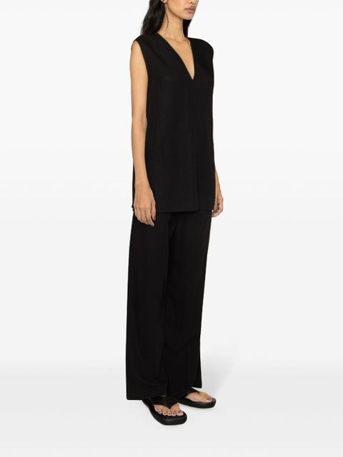 TOTEME V-neck long-length vest - Black