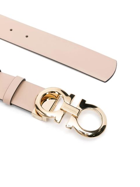 Ferragamo Gancini reversible leather belt - Neutrals