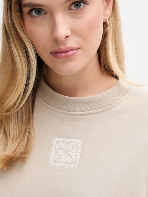 Calvin Klein bluza damska kolor beżowy melanżowa LV044D203G - zdjęcie produktu nr 2