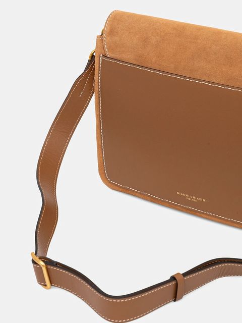 Gianni Chiarini torebka zamszowa THREE kolor brązowy BS.12295.CM-PL - zdjęcie produktu nr 2