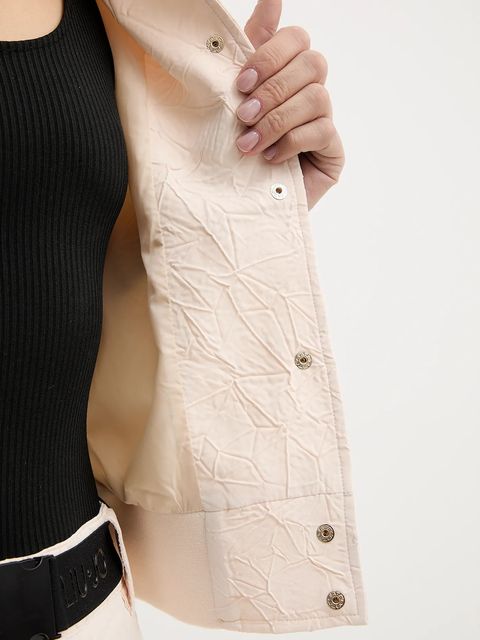 Liu Jo kurtka bomber kolor beżowy przejściowa oversize TA6178 TS118