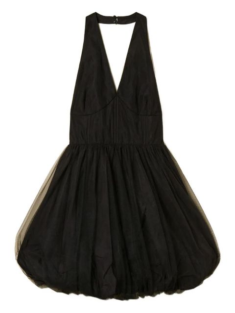 TWINSET halter-neck tulle mini dress - Black - zdjęcie produktu nr 1