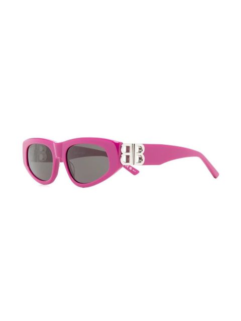 Balenciaga Eyewear logo-plaque cat-eye sunglasses - Purple - zdjęcie produktu nr 2