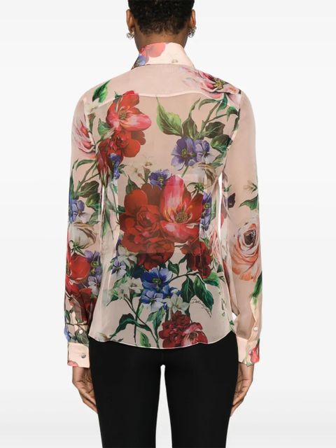 Dolce & Gabbana Camellia-print shirt - Pink