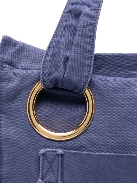 Chloé medium logo-print tote bag - Blue