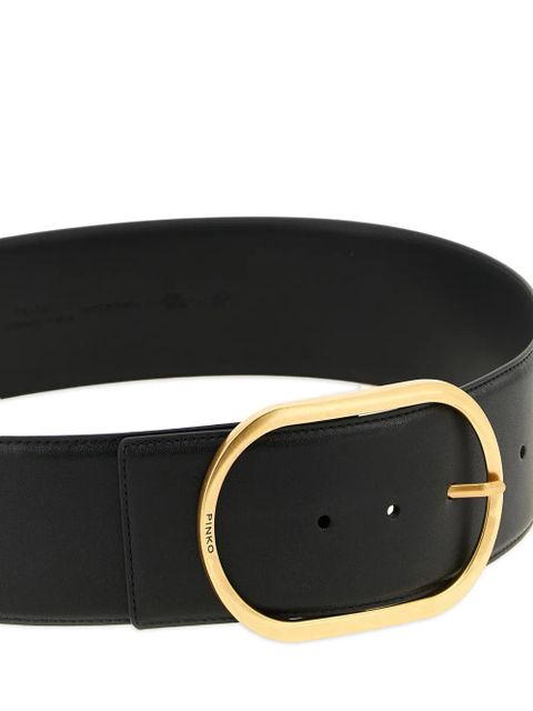PINKO buckled leather belt - Black