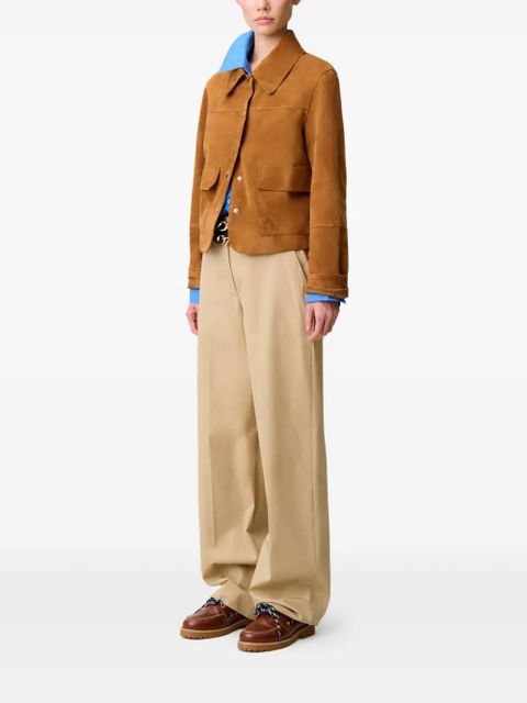 Claudie Pierlot buttoned leather jacket - Brown