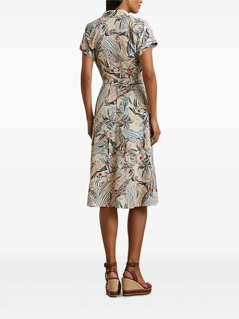 Lauren Ralph Lauren floral-print belted dress - White - zdjęcie produktu nr 2